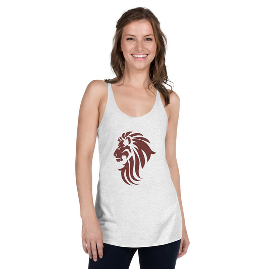Women's Maroon Lion Racerback Tank