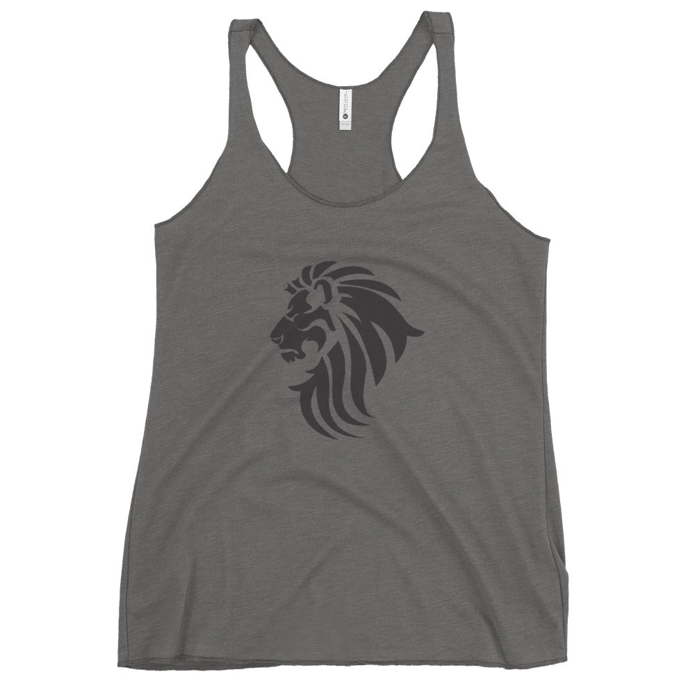 Women's Racerback Black Lion Tank