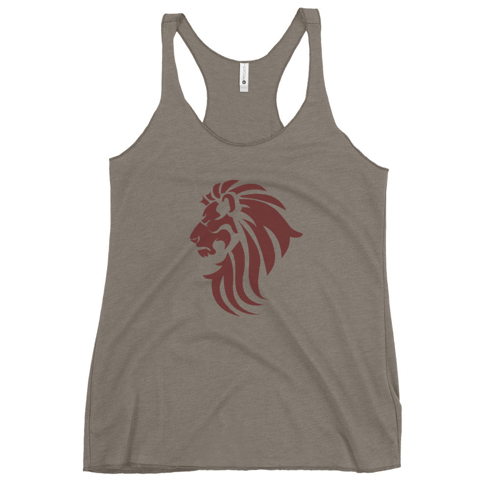 Women's Maroon Lion Racerback Tank