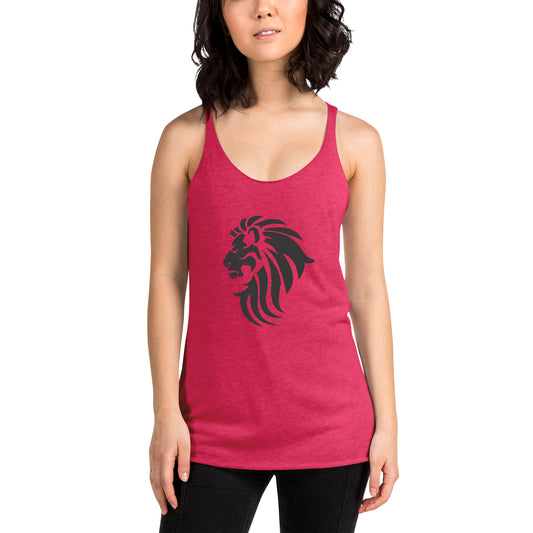 Women's Racerback Black Lion Tank