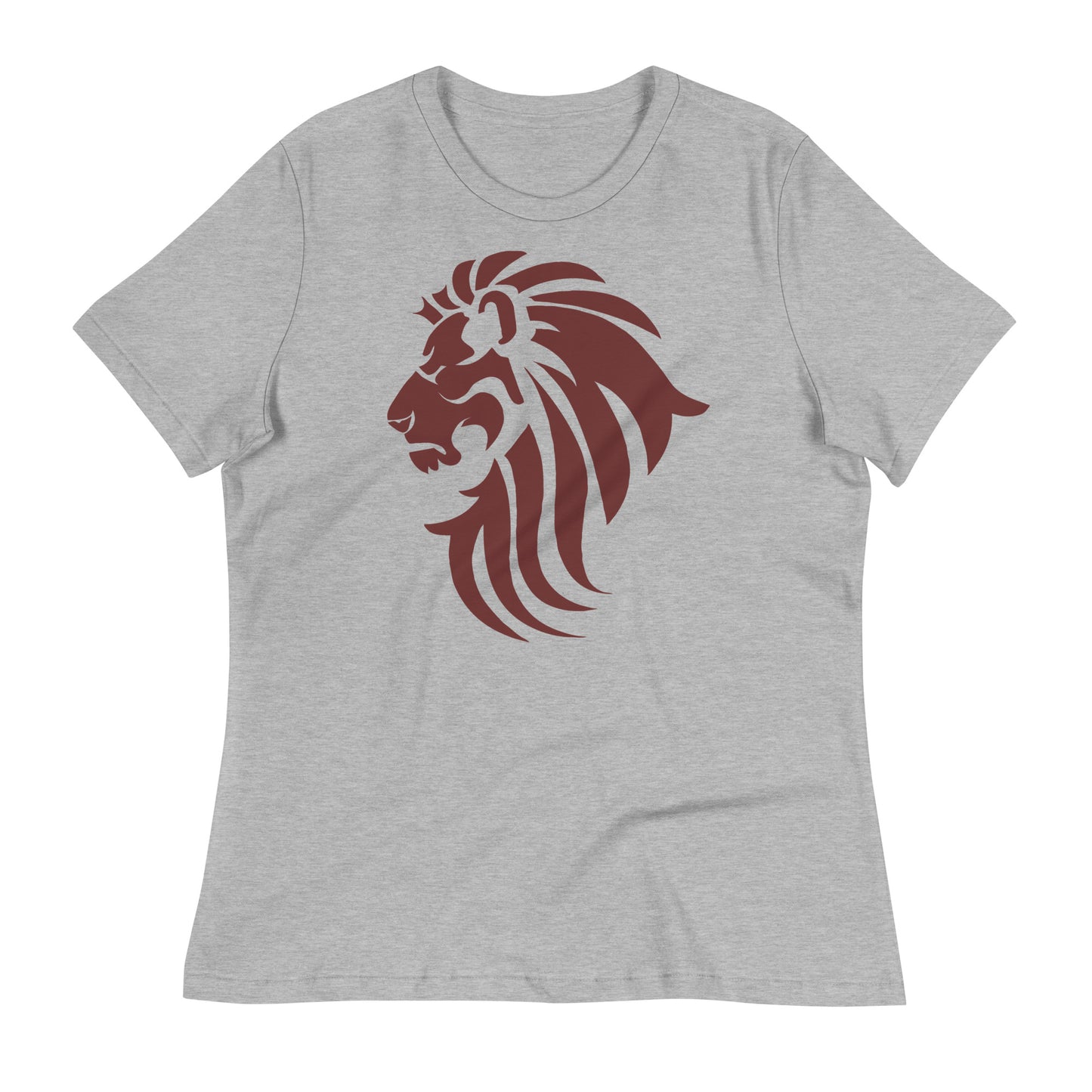 Women's Relaxed Maroon Lion T-Shirt