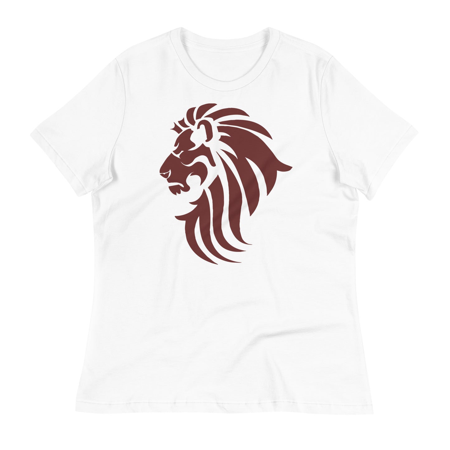 Women's Relaxed Maroon Lion T-Shirt