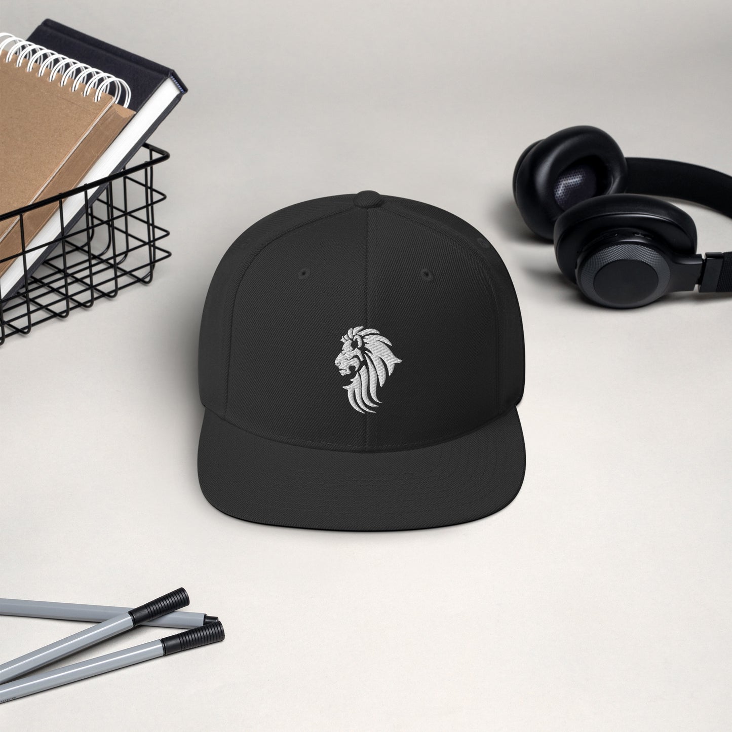 White Lion Snapback Hat