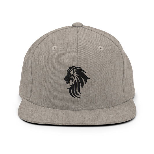 Black Lion Snapback Hat